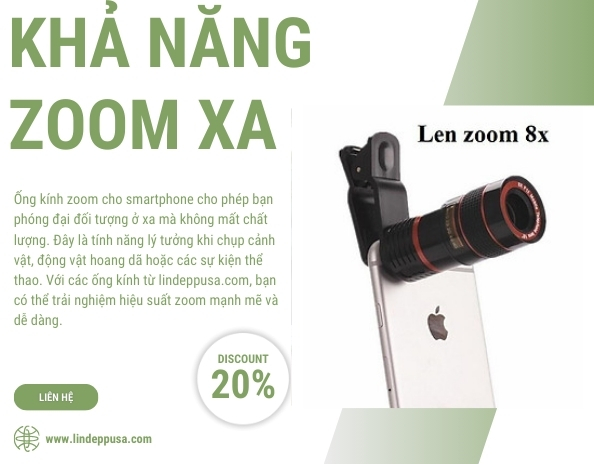 Giới Thiệu ỐNG KÍNH ZOOM CHO SMARTPHONE LINDEPPUSA